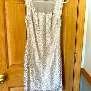 Beautiful silver lace dress. Sheer back panel, size small